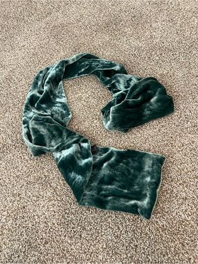 NWOT Dana Herbert green silky velvet scarf